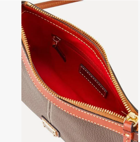 Dooney & Bourke Pebble Grain Crossbody Pouch - Genuine Leather in Olive - NEW