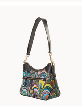 Load image into Gallery viewer, Dooney &amp; Bourke - Plumes Hobo in Black/Multi-Color - Genuine Italian Leather - NEW
