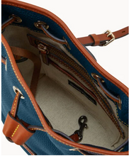 Load image into Gallery viewer, Dooney &amp; Bourke Pebble Grain Small Drawstring in TEAL - NEW
