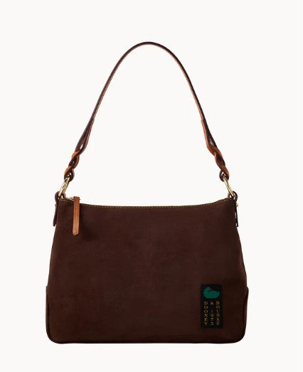 Dooney & Bourke Chloe Shoulder Bag in Genuine Suede - Chocolate