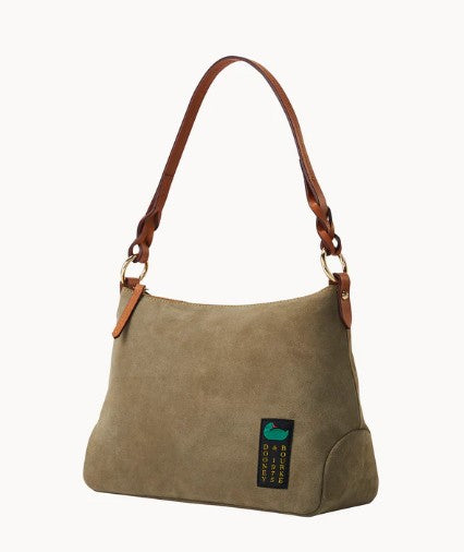 Dooney & Bourke Chloe Shoulder Bag in Genuine Suede - Moss