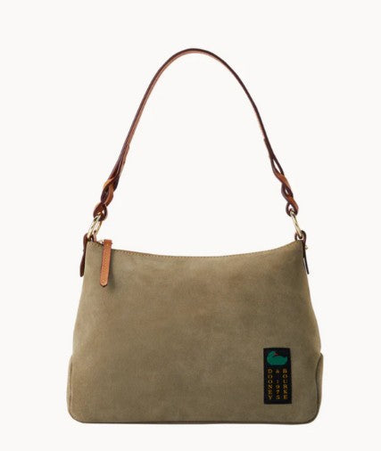Dooney & Bourke Chloe Shoulder Bag in Genuine Suede - Moss