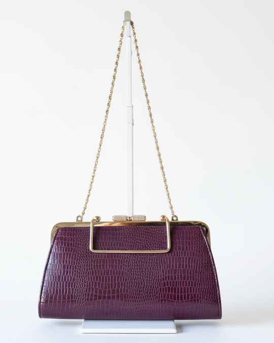 Vintage Party Bag - Elegant and pretty in vegan leather and snap closure