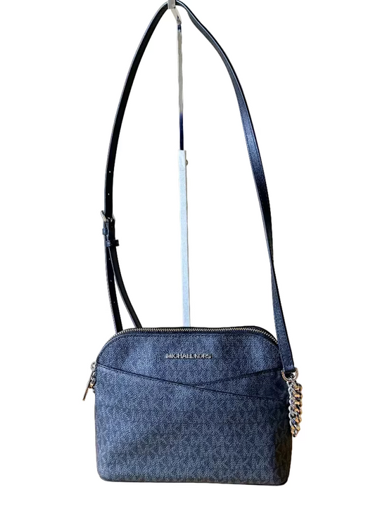 Michael Kors - Jet Set Large Saffiano Leather Crossbody Bag in Monogram Black