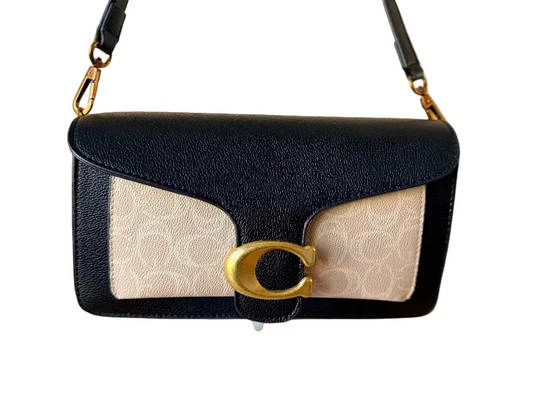 Tabby Shoulder Bag Two-Toned with Gold Hardware (Adjustable Crossbody)