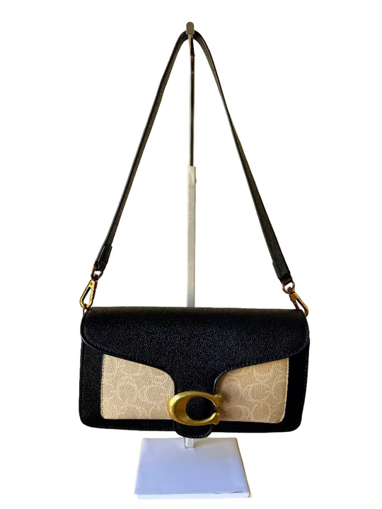 Tabby Shoulder Bag Two-Toned with Gold Hardware (Adjustable Crossbody)
