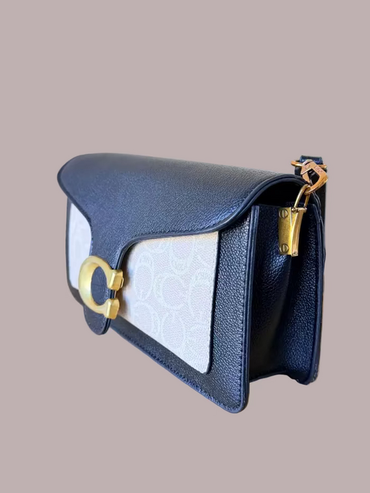 Tabby Shoulder Bag Two-Toned with Gold Hardware (Adjustable Crossbody)