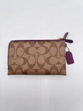 Load image into Gallery viewer, Coach - Double zipper pebble leather wallet - Two-toned brown Pre-Loved
