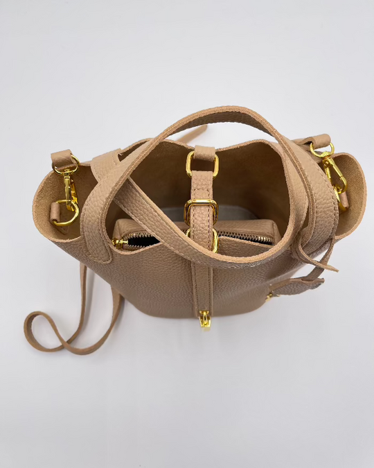 Vegan Leather Handbag with Crossbody Strap - Compact, yet plenty of room! NEW