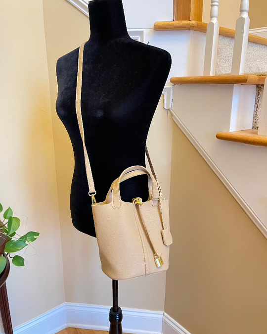 Vegan Leather Handbag with Crossbody Strap - Compact, yet plenty of room! NEW
