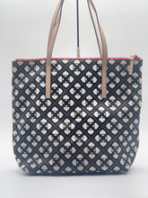 Load image into Gallery viewer, Kate Spade Large Shoulder Bag with Signature Spade Design - Black/White
