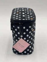 Load image into Gallery viewer, Kate Spade Lunch Bag - Black w/White Dots in Signature Gold Spades - NEW
