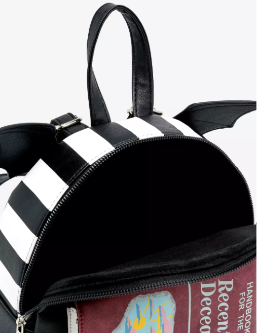 Beetlejuice Recently Deceased Handbook Bat Wing Mini Backpack - Loungefly