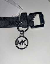 Load image into Gallery viewer, Michael Kors Belt Bag - Black &amp; Gray signature logo with silver accents
