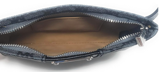 Michael Kors Belt Bag - Black & Gray signature logo with silver accents - inside