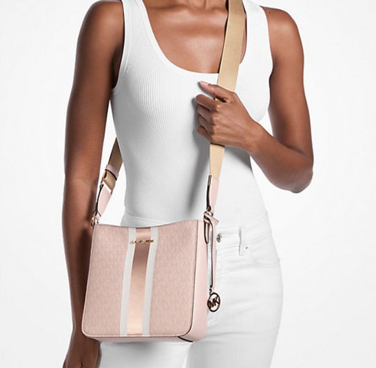 Michael Kors - Jet Set Travel Signature Logo Messenger Bag/Crossbody PINK/GOLD