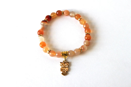 Copy of GENUINE Natural Stones/Healing Crystals, hand-crafted bracelets (Citrine, Pink Agate, Blue Sodalite, Black Obsidian, Amethyst).
