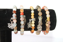 Load image into Gallery viewer, Copy of GENUINE Natural Stones/Healing Crystals, hand-crafted bracelets (Citrine, Pink Agate, Blue Sodalite, Black Obsidian, Amethyst).

