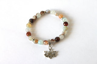 Copy of GENUINE Natural Stones/Healing Crystals, hand-crafted bracelets (Citrine, Pink Agate, Blue Sodalite, Black Obsidian, Amethyst).
