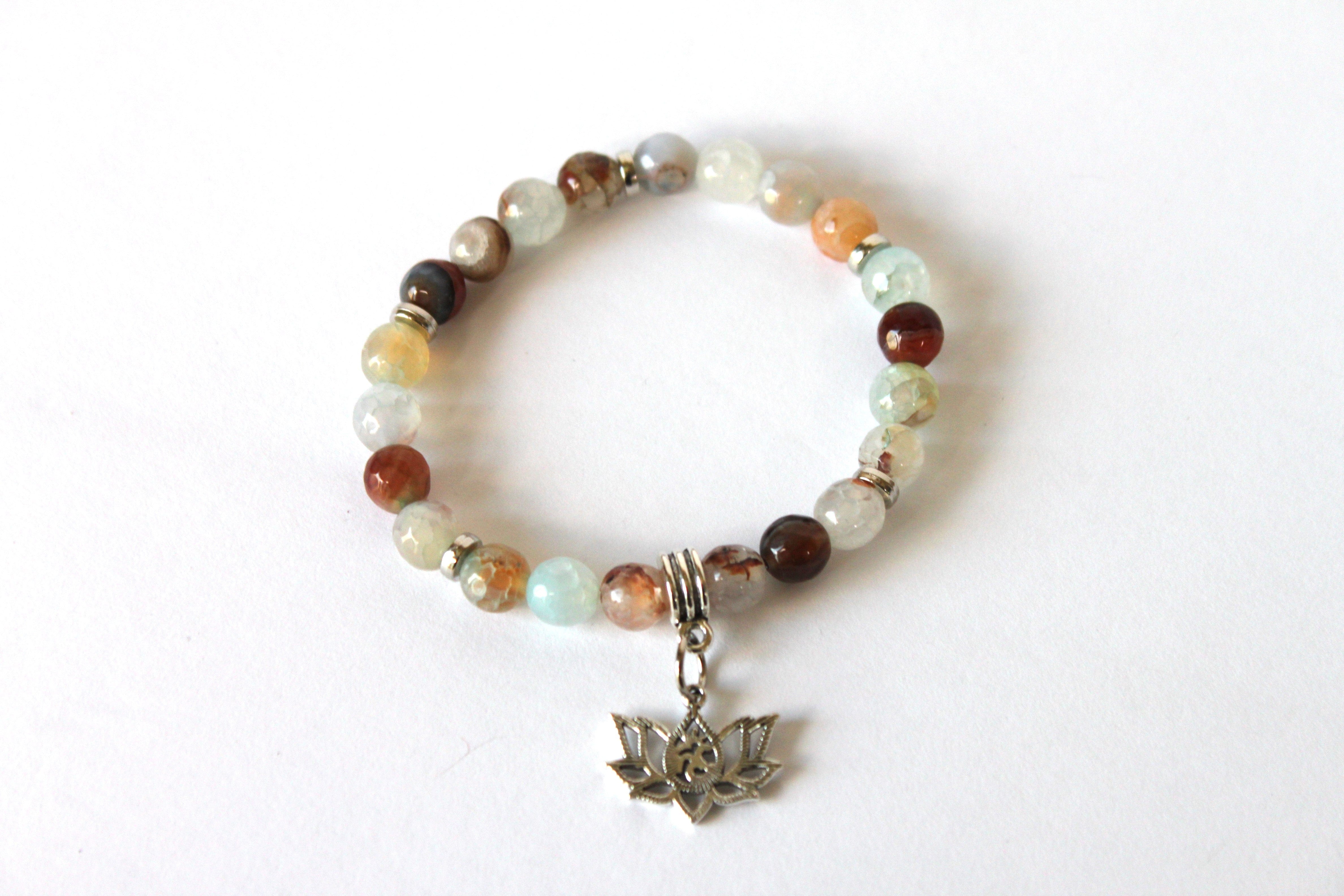 Copy of GENUINE Natural Stones/Healing Crystals, hand-crafted bracelets (Citrine, Pink Agate, Blue Sodalite, Black Obsidian, Amethyst).