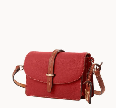 Dooney & Bourke Pebble Grain Small Flap Crossbody - Red