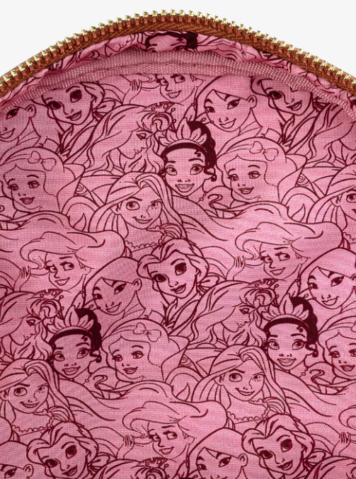Disney Princess Floral Mini Backpack- interior