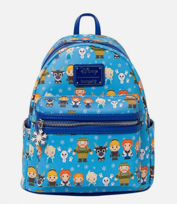 Loungefly Disney Frozen Elsa Anna Blue Chibi Mini Backpack