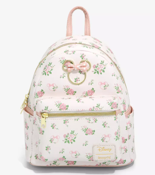 Loungefly Disney Minnie Mouse Pastel Floral Mini Backpack - front
