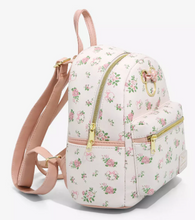 Load image into Gallery viewer, Loungefly Disney Minnie Mouse Pastel Floral Mini Backpack -side
