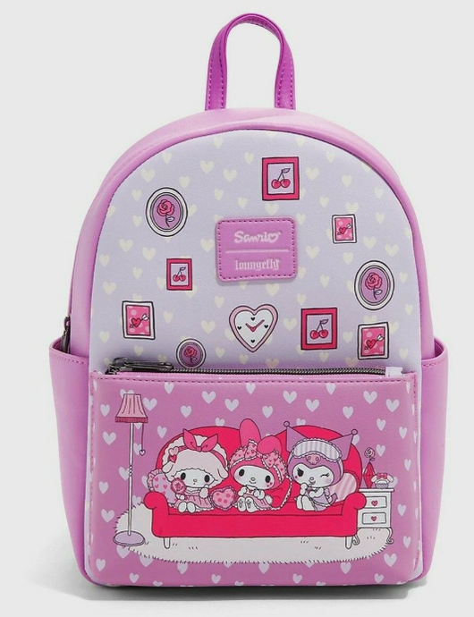 Loungefly Sanrio My Melody & Kuromi Slumber Party Mini Backpack - front