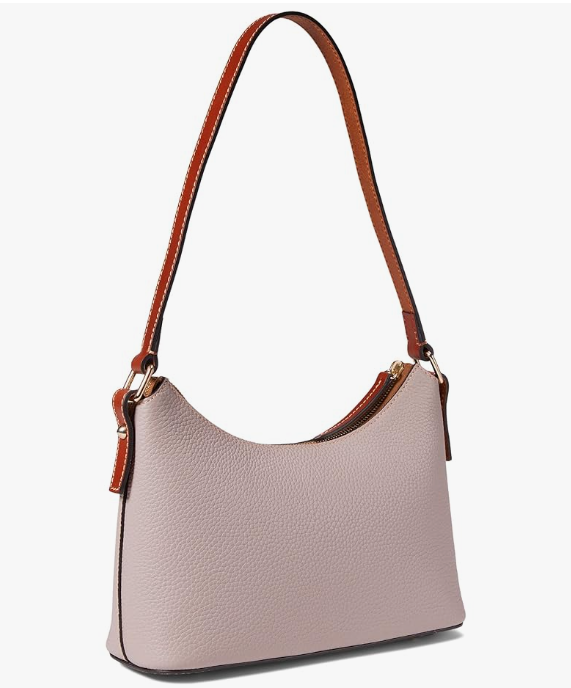 Pebble Grain Baguette Shoulder Bag by Dooney & Bourke - Oyster -back