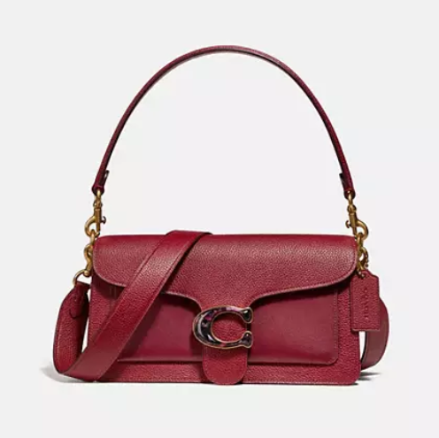 Coach Red Tabby Shoulder Bag 26 by Coach with multi-function pockets -front