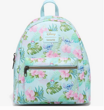 Load image into Gallery viewer, Loungefly Disney Lilo &amp; Stitch Tropical Friends Mini Backpack - Front view
