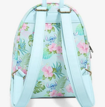 Load image into Gallery viewer, Loungefly Disney Lilo &amp; Stitch Tropical Friends Mini Backpack - back view
