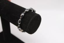 Load image into Gallery viewer, Bracelet - 7&quot; Natural Stone Black/Shiny Hematite Stone Bracelet (Unisex) JL020
