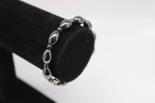 Load image into Gallery viewer, Bracelet - 7&quot; Natural Stone Black/Shiny Hematite Stone Bracelet (Unisex) JL020
