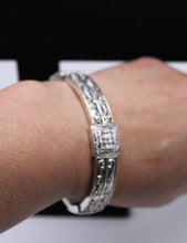 Load image into Gallery viewer, Bracelet - 7&quot; Silver Plated - Crafted in Beautiful Victorian Style with Rhinestones JL014
