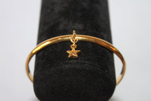 Load image into Gallery viewer, Bracelet - Gold bangle- 14K GP with gold star charm (7.5&quot; diam) JL040
