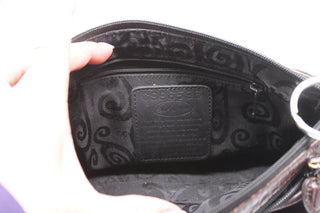 Brighton Vintage Crossbody Bag - Dark Brown Leather with signature silver accents HB011