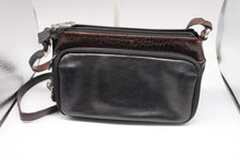 Load image into Gallery viewer, Brighton Vintage Crossbody Bag - Dark Brown Leather with signature silver accents HB011
