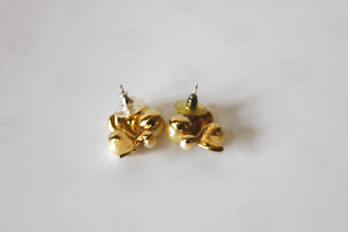 Earrings (Monet) - VTG-  Gold and Pearl Earings - 14K GP JL028