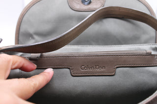 Handbags -Calvin Klein Shoulder Bag- Leather Medium Brown Color - NEW HB004