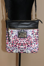 Load image into Gallery viewer, Handbags - Juicy Couture Crossbody Bag - Black and Pink eclectic pattern - Excellent Condition HB049
