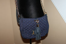 Load image into Gallery viewer, Handbags - Juicy Couture Crossbody/Shoulder Bag - Black embellished with gold beads HB018
