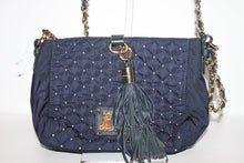 Load image into Gallery viewer, Handbags - Juicy Couture Crossbody/Shoulder Bag - Black embellished with gold beads HB018
