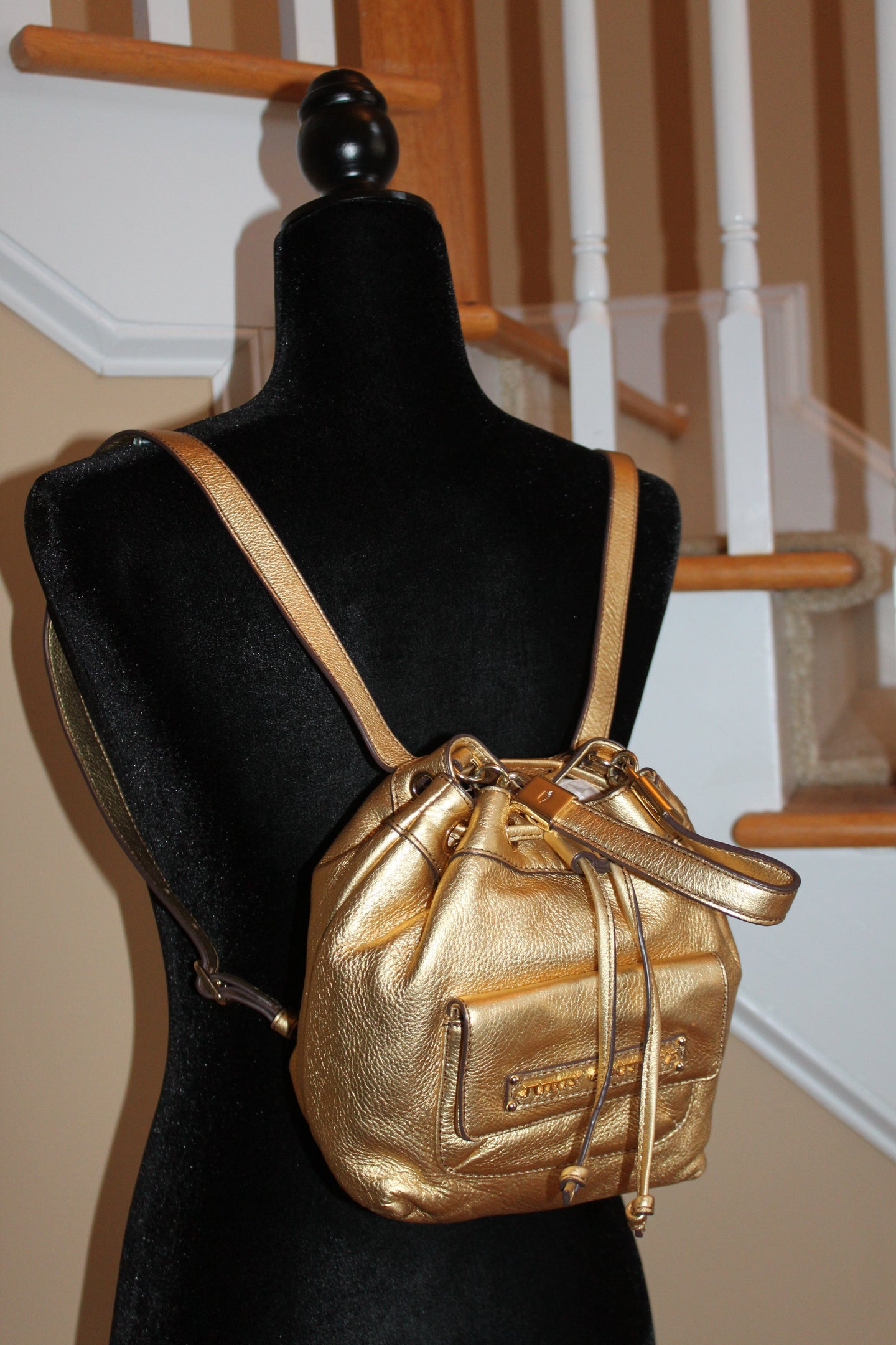 Handbags - Juicy Couture Mini Backpack - Gold with accents HB046
