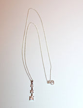 Load image into Gallery viewer, Necklace - Sterling silver 925 chain with three white sapphire stones - 19&quot; chain JL062

