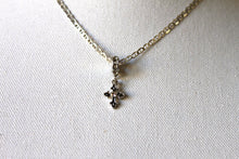 Load image into Gallery viewer, Necklace - Sterling silver chain 925 with beautiful cross pendant in zircon stones - 18&quot; chain JL054
