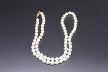 Load image into Gallery viewer, Necklace - 8mm Vintage Pearl Necklace with fish hook necklace clasp - 24&quot;
