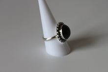 Load image into Gallery viewer, Rings - Black Obsidian - genuine stone on sterling silver - size 9.0 JL095

